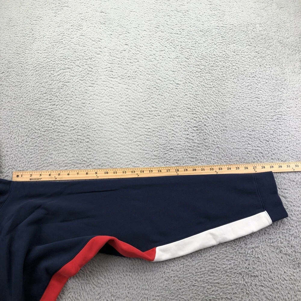 Nike Sweatpants Mens Large Blue Fleece Joggers Elastic Waist Pockets Colorblock